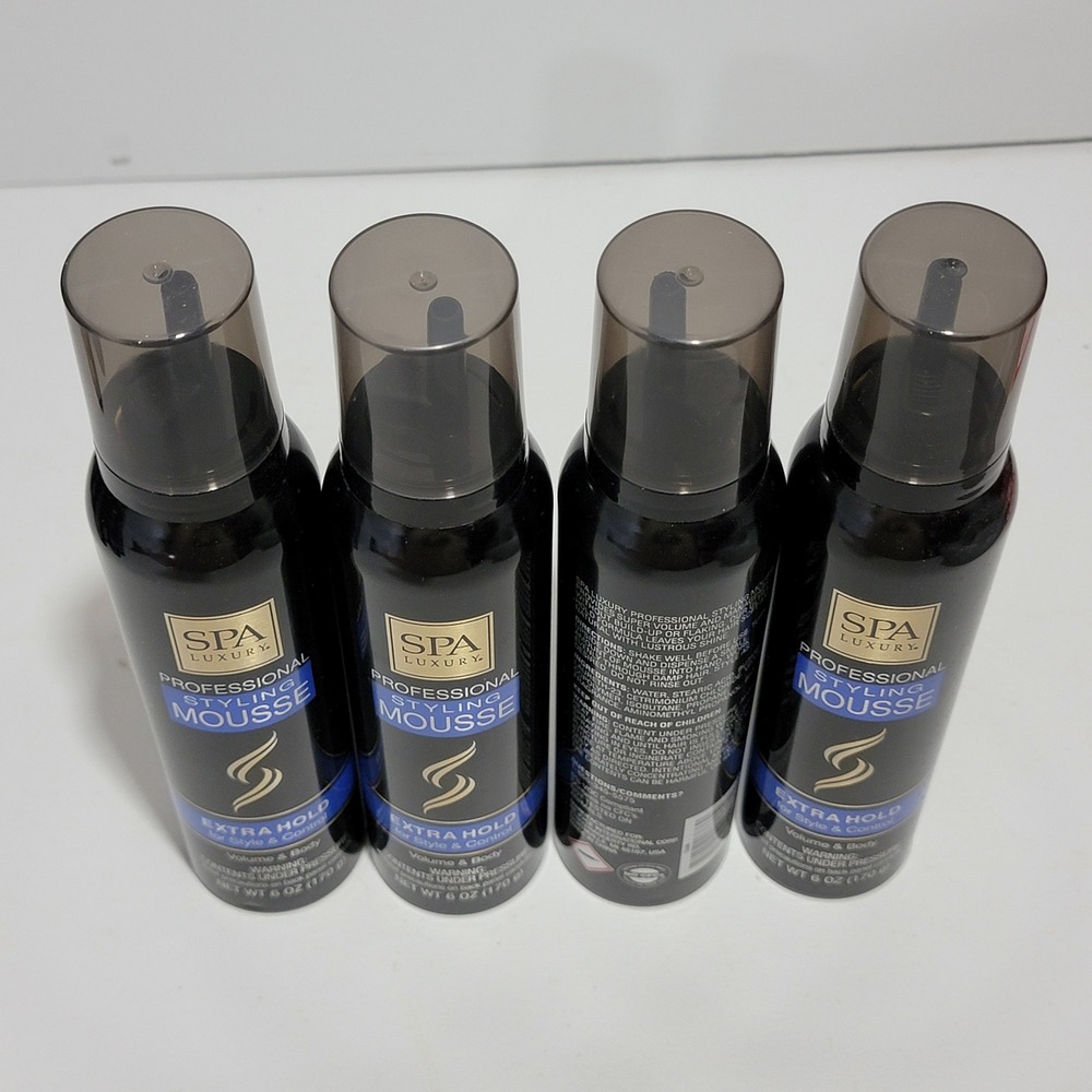 Spa Luxury Professional Styling Mousse Extra Hold Volume & Body 6oz 4 Pack - Picture 3 of 3
